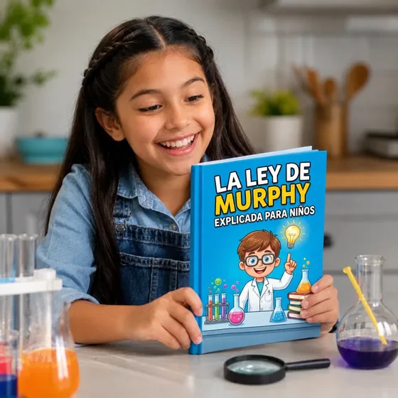 Valentina, de Bogotá, Colombia, con La Ley de Murphy para Niños y sus experimentos